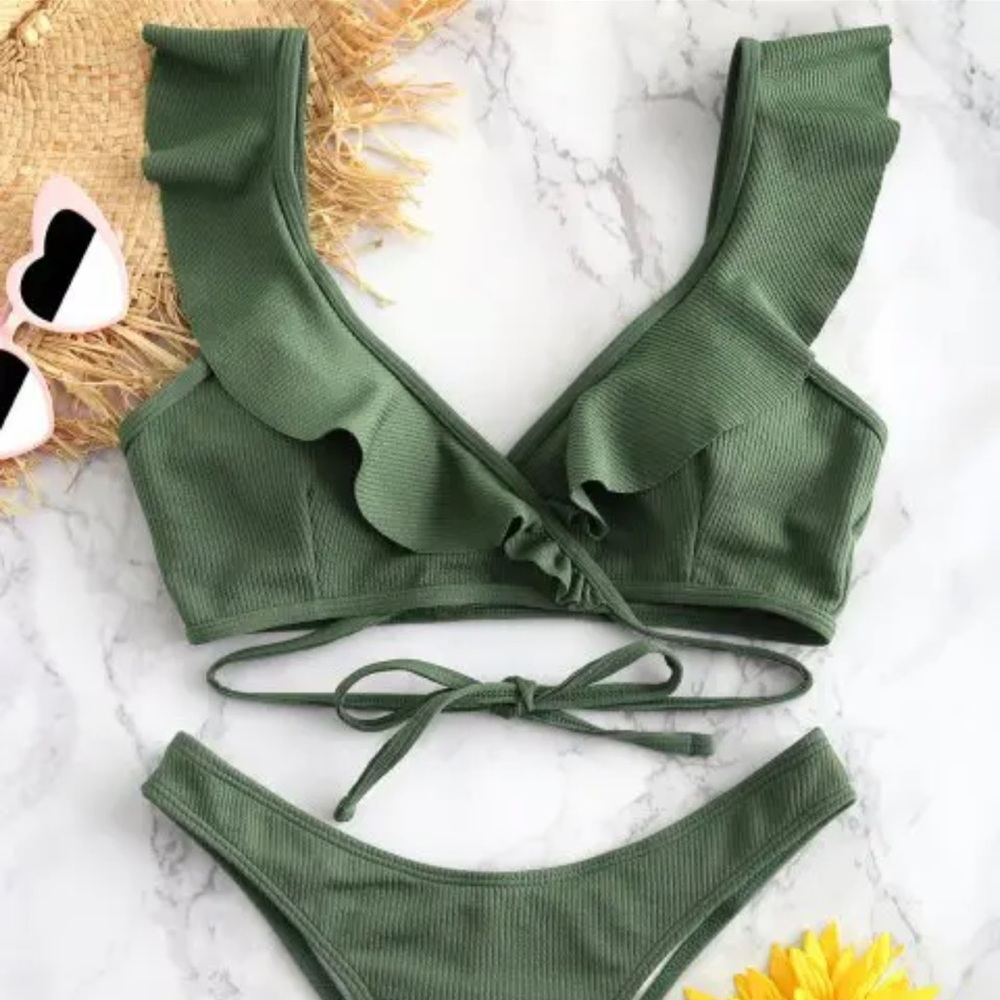 Green Tie Bikini